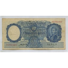 ARGENTINA COL. 511b BILLETE DE $ 500 NUMEROS ROJOS